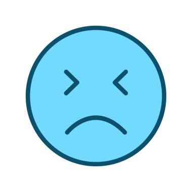  Soyut grupta hüzünlü simge izole edildi