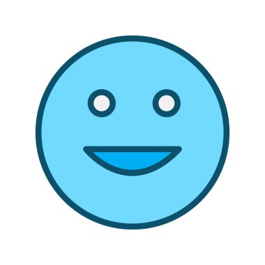 Soyut grupta izole edilmiş mutlu simge