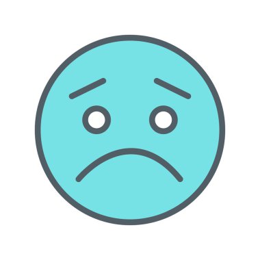 Soyut grupta hüzünlü simge izole edildi