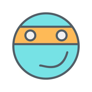 Ninja simgesi soyut bir grupta izole edildi