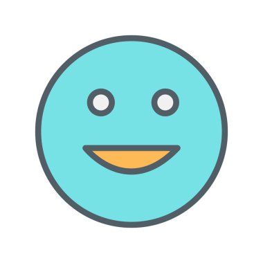 Soyut grupta izole edilmiş mutlu simge