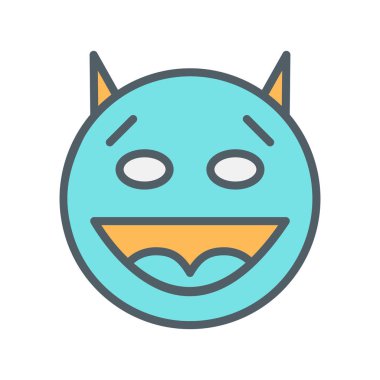 Mutlu Şeytan simgesi soyut bir grupta izole edildi