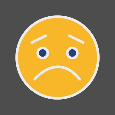 Soyut grupta hüzünlü simge izole edildi