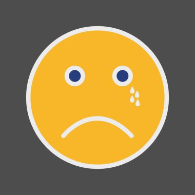 Ağlayan simge soyut bir grupta izole edildi