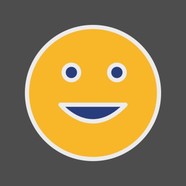 Soyut grupta izole edilmiş mutlu simge