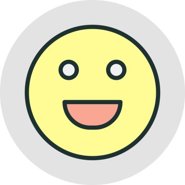 Soyut grupta izole edilmiş kahkaha simgesi