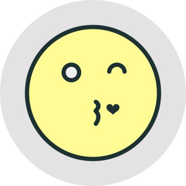 Özet arka grupta öpüşme simgesi izole edildi