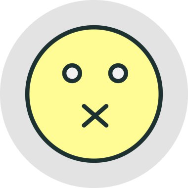 Soyut arka grupta sessiz simge izole edildi