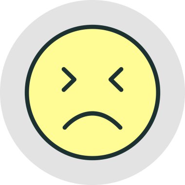  Soyut grupta hüzünlü simge izole edildi