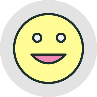 Soyut grupta izole edilmiş mutlu simge