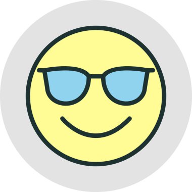 Soyut arkaplanda izole edilmiş serin simge