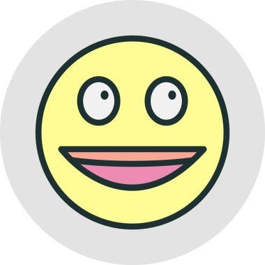 Soyut grupta izole edilmiş mutlu simge