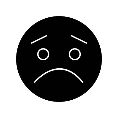 Soyut grupta hüzünlü simge izole edildi