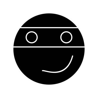 Ninja simgesi soyut bir grupta izole edildi