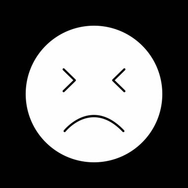  Soyut grupta hüzünlü simge izole edildi