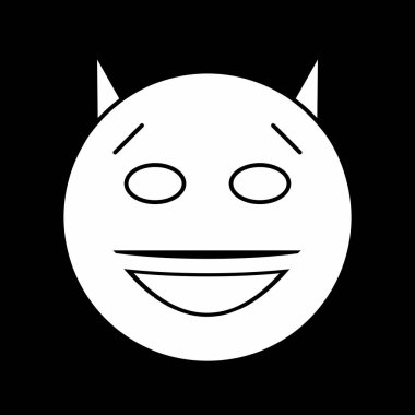 Şeytan simgesi soyut bir grupta izole edildi