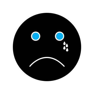 Ağlayan simge soyut bir grupta izole edildi