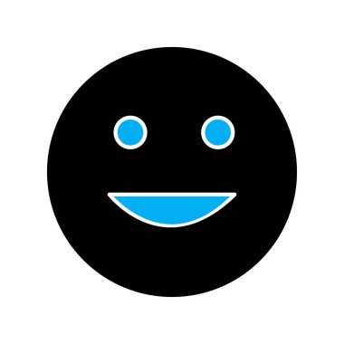 Soyut grupta izole edilmiş mutlu simge