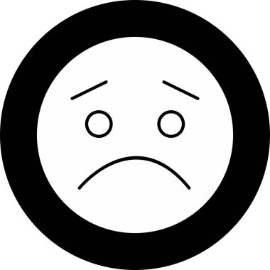 Soyut grupta hüzünlü simge izole edildi