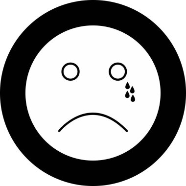 Ağlayan simge soyut bir grupta izole edildi