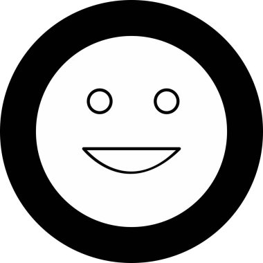 Soyut grupta izole edilmiş mutlu simge