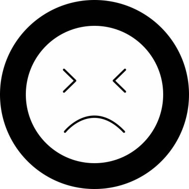  Soyut grupta hüzünlü simge izole edildi