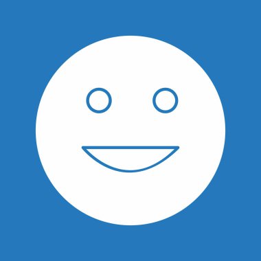 Soyut grupta izole edilmiş mutlu simge