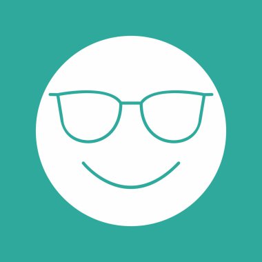 Soyut arkaplanda izole edilmiş serin simge