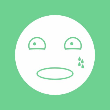 Ağlayan simge soyut bir grupta izole edildi