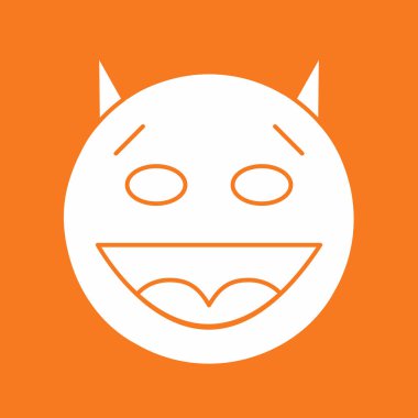 Mutlu Şeytan simgesi soyut bir grupta izole edildi