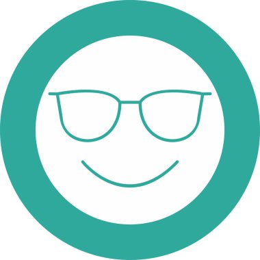 Soyut arkaplanda izole edilmiş serin simge