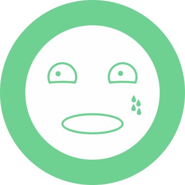 Ağlayan simge soyut bir grupta izole edildi