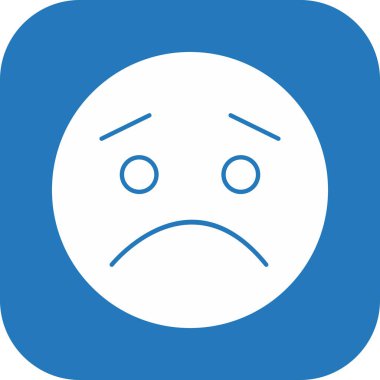 Soyut grupta hüzünlü simge izole edildi