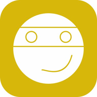 Ninja simgesi soyut bir grupta izole edildi