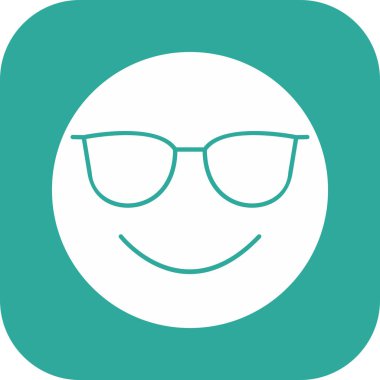 Soyut arkaplanda izole edilmiş serin simge