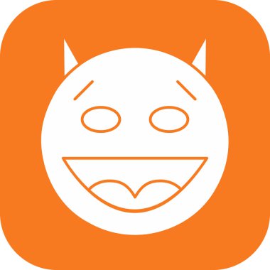 Mutlu Şeytan simgesi soyut bir grupta izole edildi