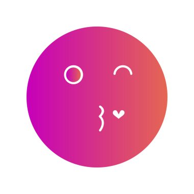 Özet arka grupta öpüşme simgesi izole edildi