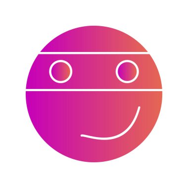 Ninja simgesi soyut bir grupta izole edildi