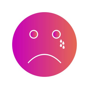 Ağlayan simge soyut bir grupta izole edildi