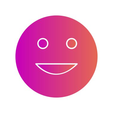 Soyut grupta izole edilmiş mutlu simge