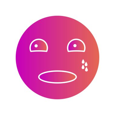 Ağlayan simge soyut bir grupta izole edildi