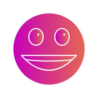 Soyut grupta izole edilmiş mutlu simge