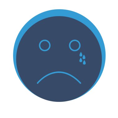 Ağlayan simge soyut bir grupta izole edildi