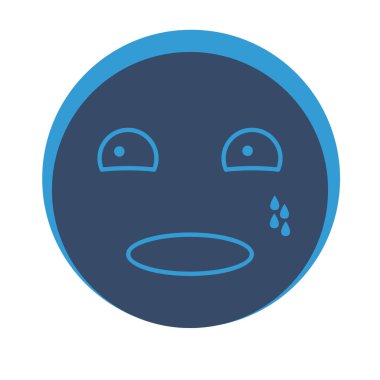 Ağlayan simge soyut bir grupta izole edildi