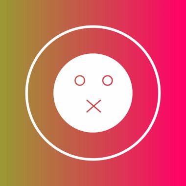 Soyut arka grupta sessiz simge izole edildi