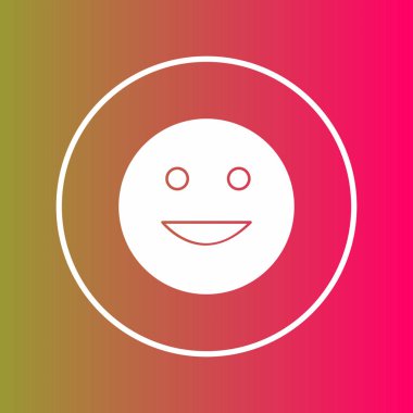 Soyut grupta izole edilmiş mutlu simge