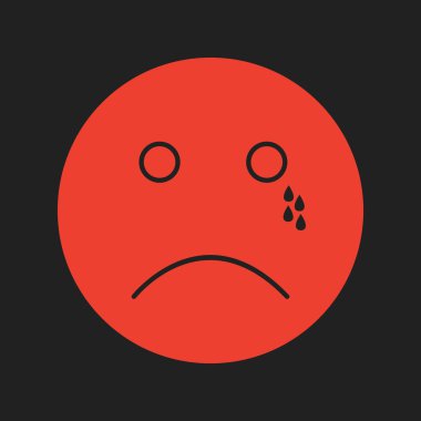 Ağlayan simge soyut bir grupta izole edildi