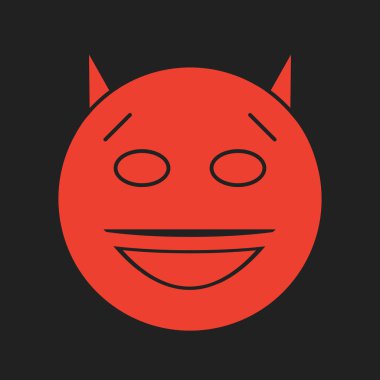 Şeytan simgesi soyut bir grupta izole edildi