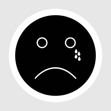 Ağlayan simge soyut bir grupta izole edildi