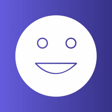 Soyut grupta izole edilmiş mutlu simge